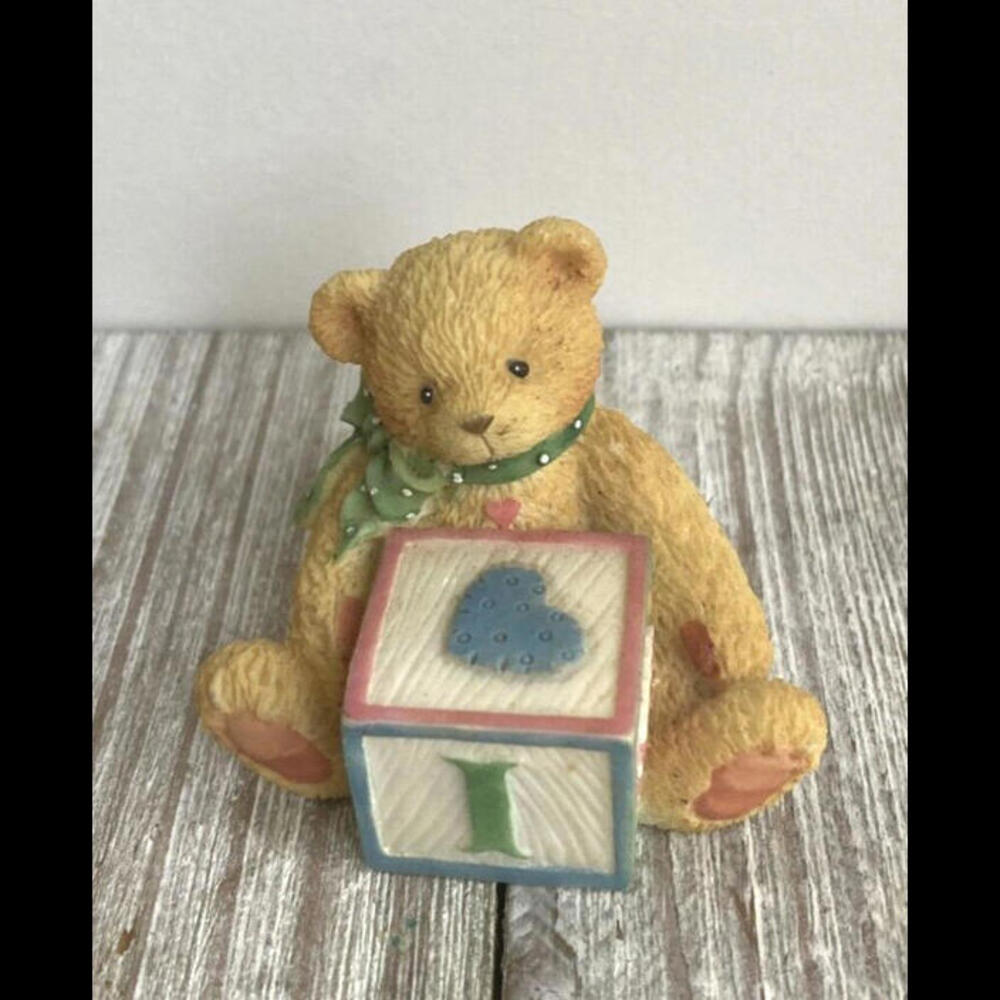 Cherished Teddies, Bear Block "I”, Priscilla Hillman 1995, Enesco Corp 1584881